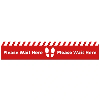 Floor Vinyl - Wait Here Alert
