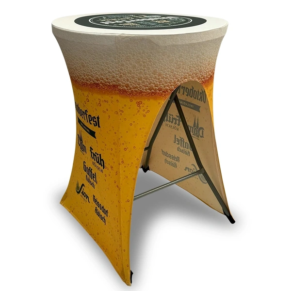 Stretch Fabric Poseur Table - Open Back Hero