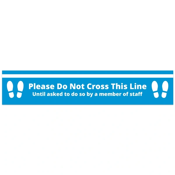 Floor Vinyl - Do Not Cross Blue